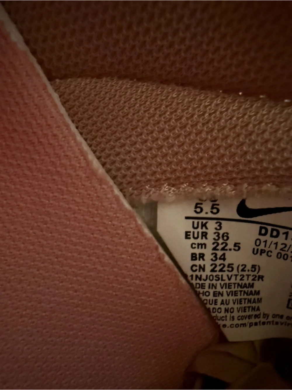 Nike Dunk Low Retro Pink/White Sneakers size 5.5 Women